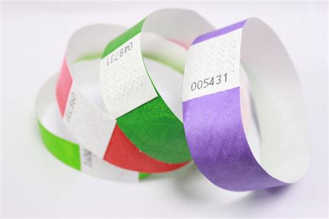 paper Tyvek wristbands